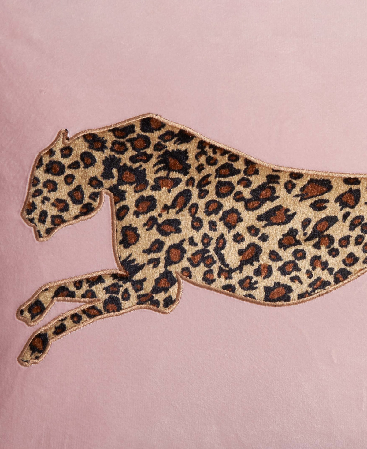 Juicy Couture Embroidered Velvet Cheetah Decorative Pillow, 18" x