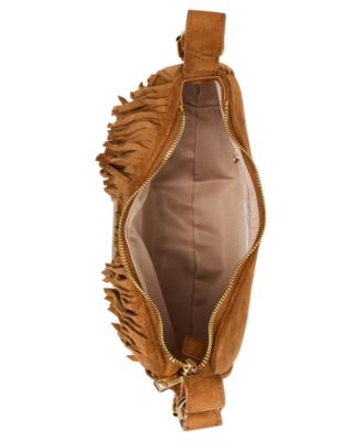 Indigof Suede Fringe Small Shoulder Bag