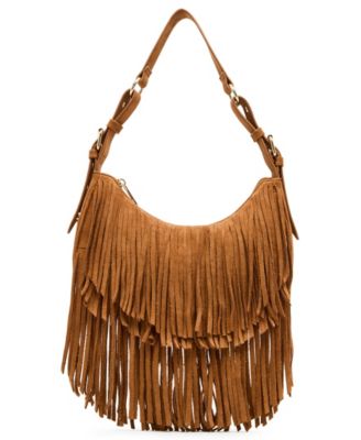 Indigof Suede Fringe Small Shoulder Bag
