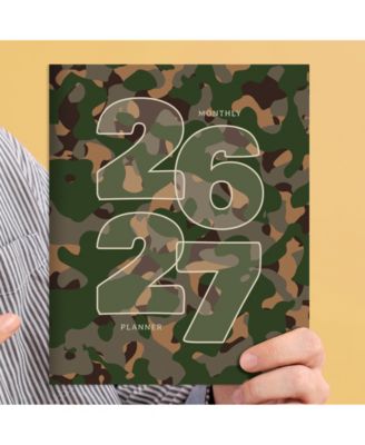 July 2026 - June 2027 Camo Medium Monthly Planner