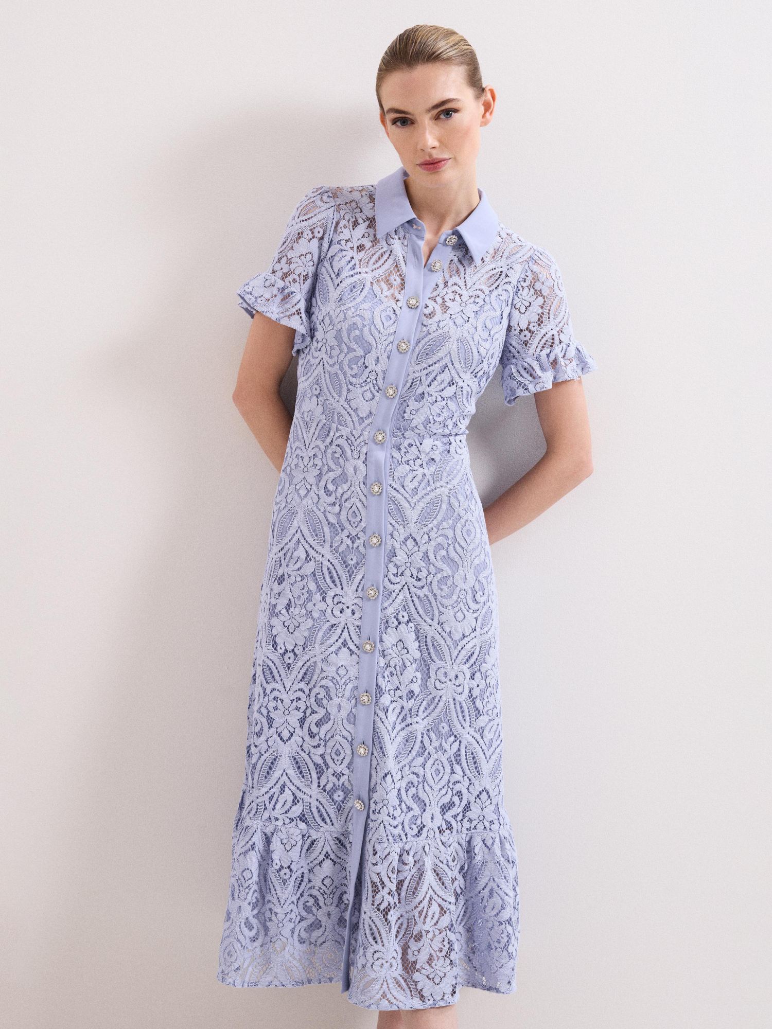 Women's Carmine Lace Dress