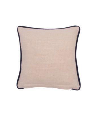 Abstract Oceanic Blue Sea Star Graphic Print Embellished Throw Pillow