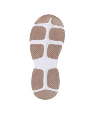 Women's Sneaker with Chunky Outsole and Mixed Material Upper