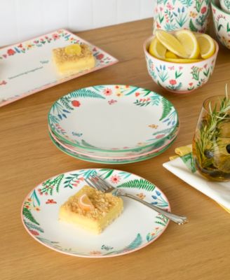 First Blooms Accent Plates, Set of 4, Service for 4