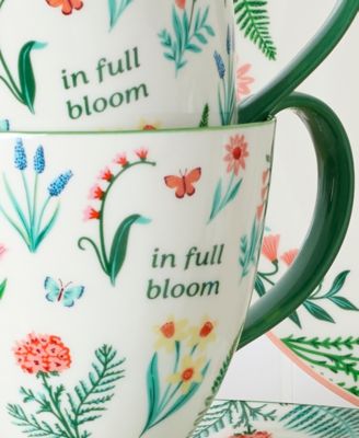 First Blooms Green Mugs, Set of 2