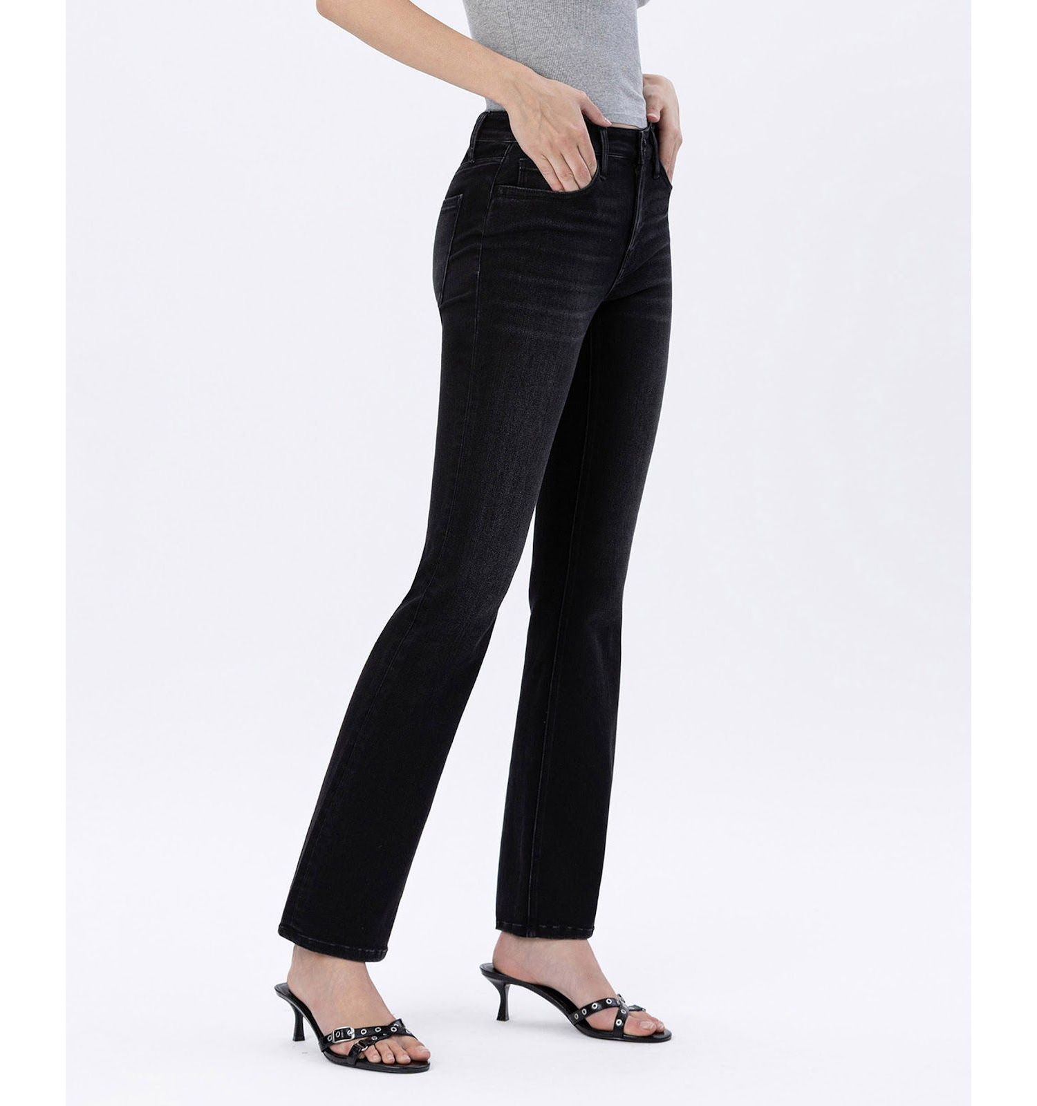 Women's Mid Rise Full Length Bootcut Jeans