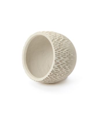 Antique 14.17" Round Planter, Deep-to-Light Gradient Texture, Tapered Design