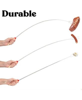 7 Pack Smores Extendable Sticks for Fire Pit - Perfect Smore Skewers & Hot Dog Forks for Campfires, Camping Essentials