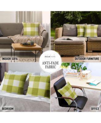 2 Pack Buffalo Plaid Throw Pillow Outdoor & Indoor Covers 16x16 inches