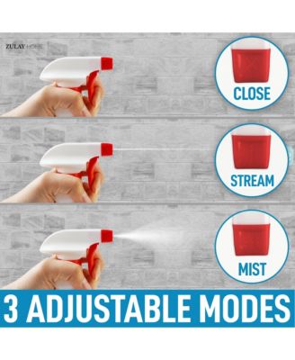 Heavy Duty Cleaning Spray Bottle Set with Adjustable Nozzle & Spring Loaded Trigger (2 Pack, 16oz)