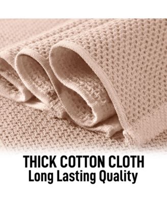 6 Pack 100% Cotton Waffle Weave - 12x12” Super Absorbent Dish Towels for Kitchen