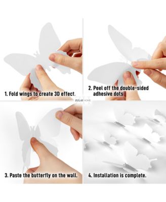 Removable DIY 3D Butterfly Wall Decorations (24pcs with 3 Different Sizes)