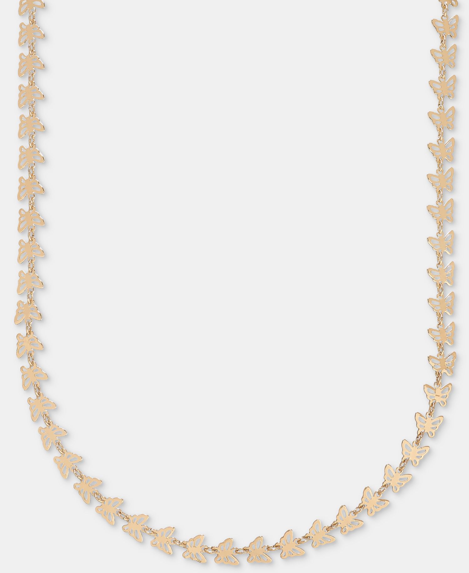 Gold-Tone Butterfly Collar Necklace