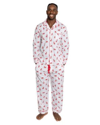 Men's oganic Cotton Poplin Button Down Long Sleeve Pajama Set