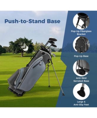 Men s Left-Handed Complete Golf Club Set with Stand Bag, Lightweight & Portable