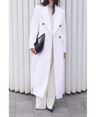 Women's Brushed Wool Double Breasted Maxi Coat