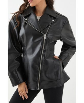 Women's Faux Leather Biker Jacket