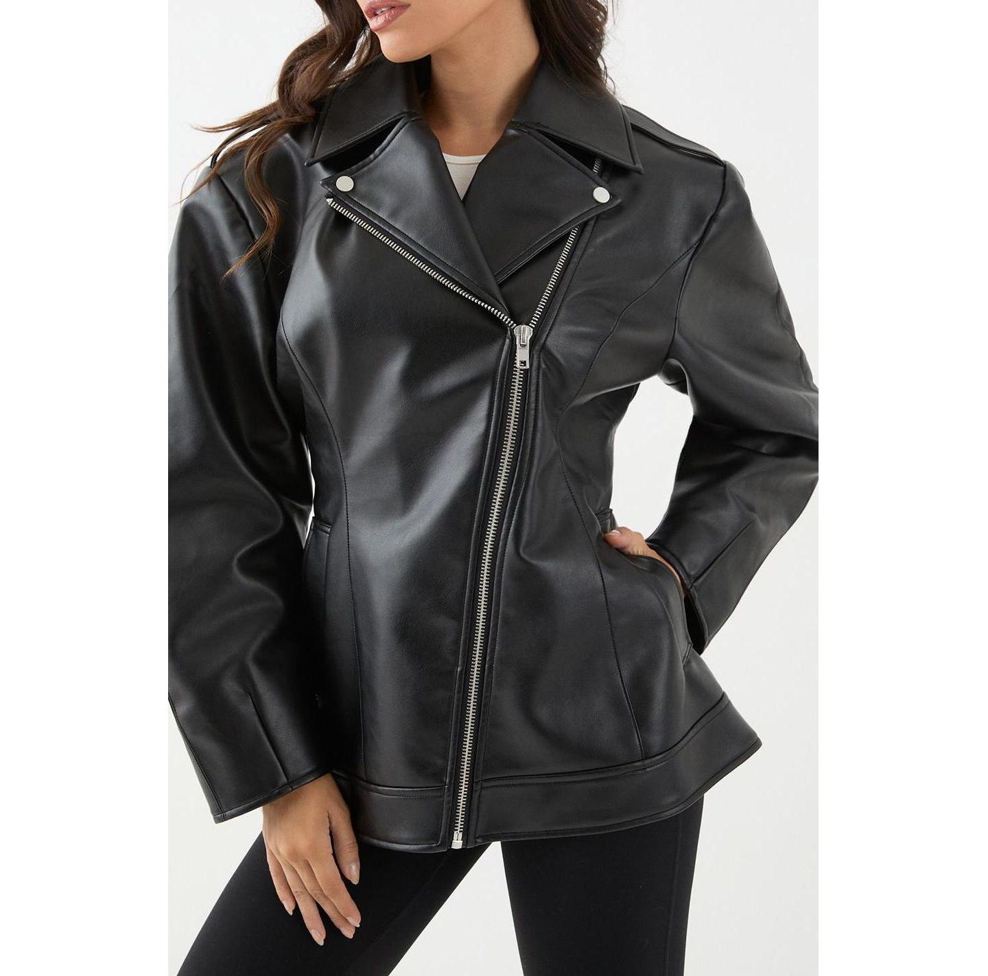 Женская куртка MissPap Faux Leather Biker — фото 5