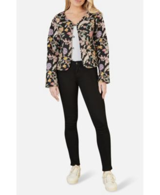 Women's Floral Reversible Cotton Quilted Jacket