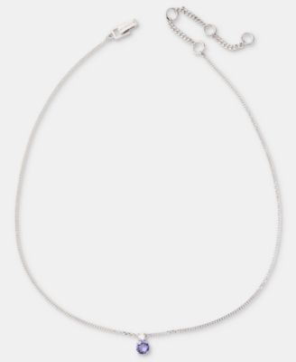 Cubic Zirconia Pendant Necklace, 16" + 3" extender