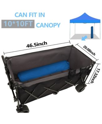 Heavy-Duty Collapsible Wagon - All-Terrain Utility Car, Ultra-Stable Frame, 1:6 Fold Ratio, 480lbs Capacity for Outdoor Activities, Shopping