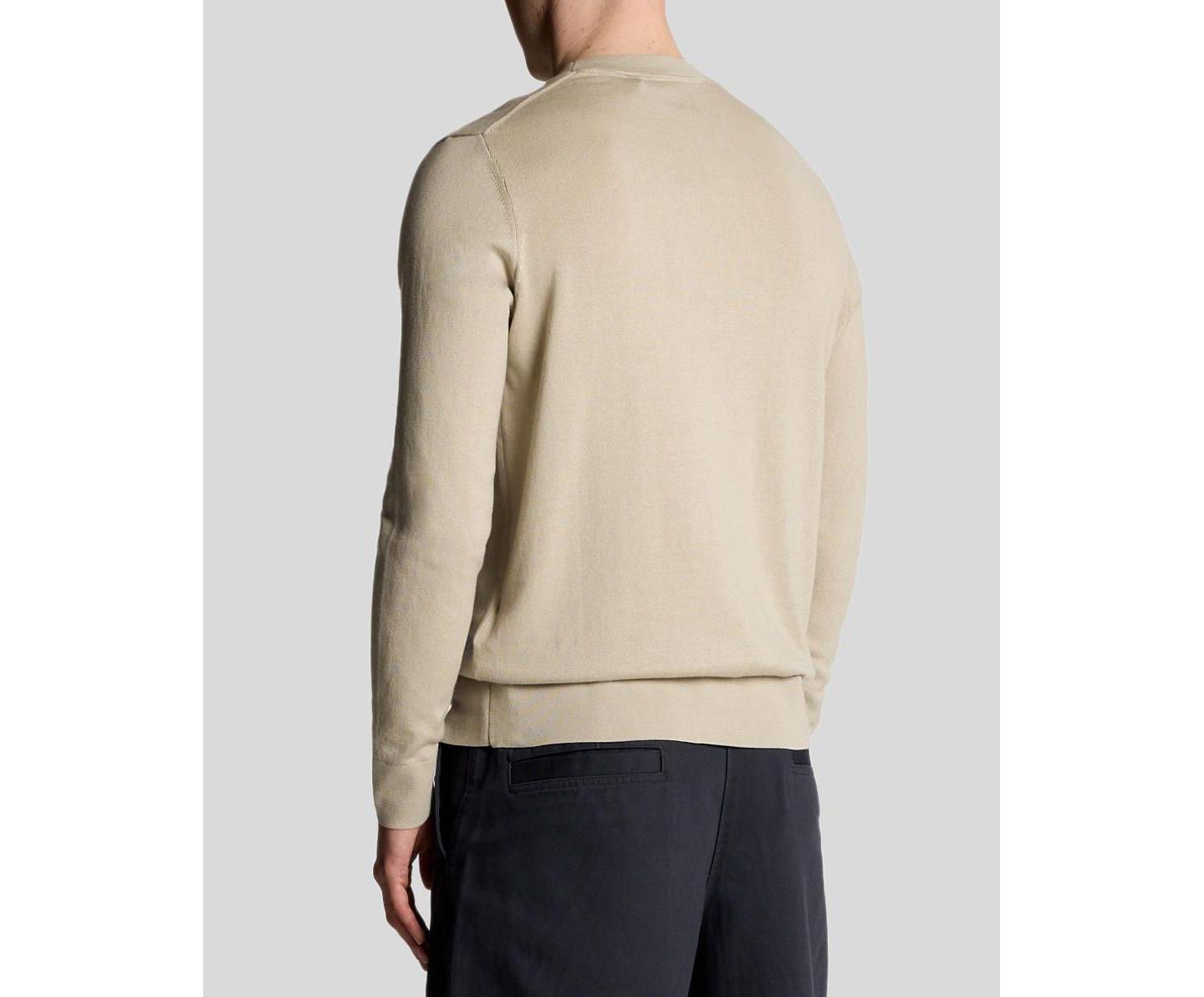 Мужской свитер Lyle & Scott Tonal Superfine Crew Neck, цвет: Серый — фото 5