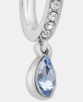 Crystal Charm Huggie Hoop Earrings