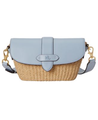 Lynden Small Straw-Leather Shoulder Bag 