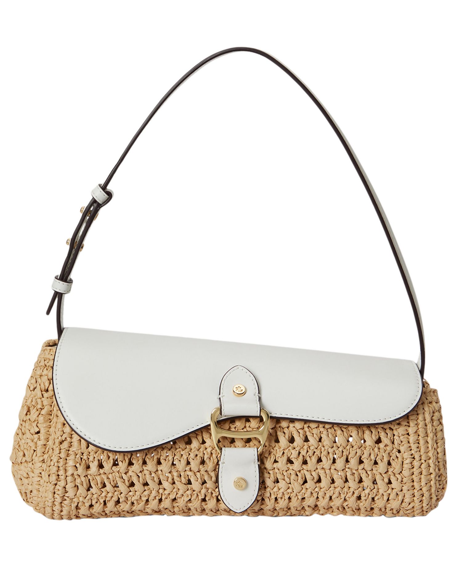 Tasha Straw Small East-West Shoulder Bag