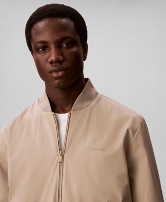 Men's Birdseye Round Collar Bomber Jacket