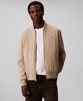 Men's Birdseye Round Collar Bomber Jacket