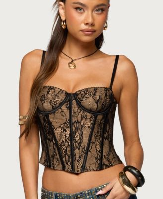 Women's Saffire Detachable Straps Lace Corset