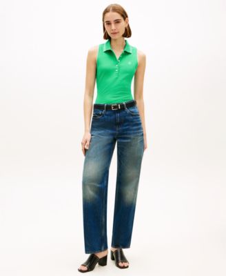 Women's Sleeveless Script Polo T-Shirt