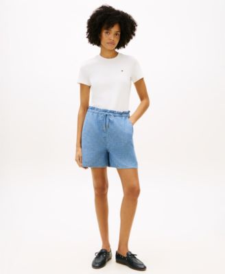 Women's Chambray Straight-Fit Shorts