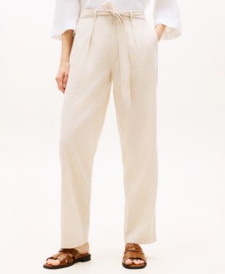 Women's Belted Tapered Pants
