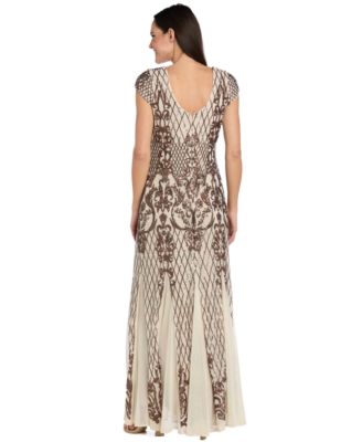 Women's Sequin V-Neck Ball Gown