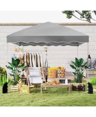 Foldable 10x10 ft Pop-Up Canopy Tent with Wheeled Carry Bag