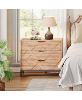 31" Wide Night Stand with Metal Legs