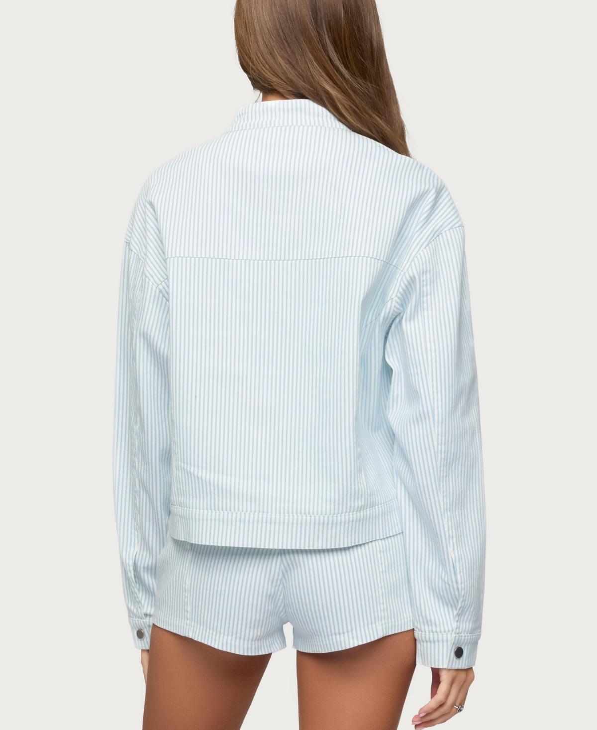 Edikted Women's Myah Pinstripe Moto Jacket