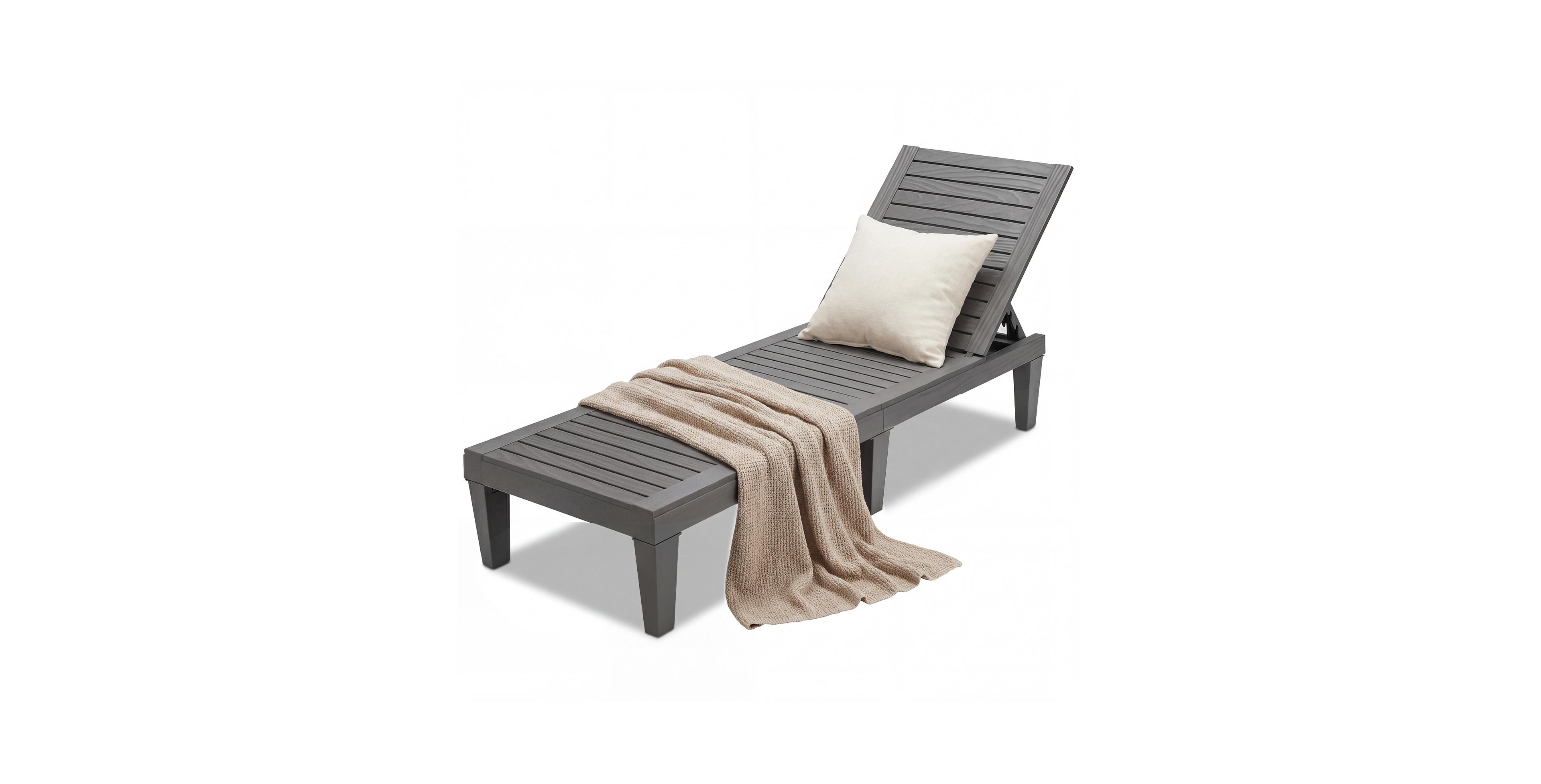 Gymax Patiojoy Lounge Chair Chaise Recliner Weather Resistant Adjustable Outdoor
