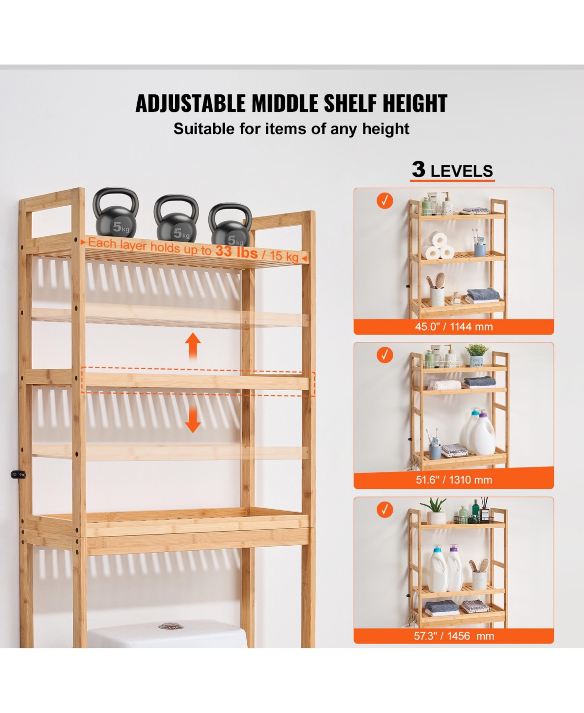 Rainsken Bathroom Storage Shelf