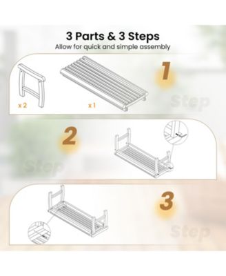 2 Person 800 Lb Capacity Contoured Slatted Patio Garden Dining Bench
