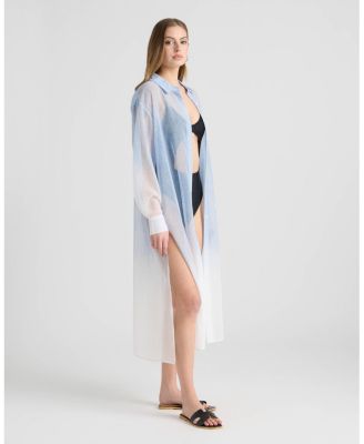 Women's Long Shirt Dress with Side Slits