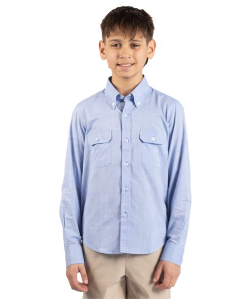 Рубашка Tailorbyrd Men's Signature Chambray Long Sleeve Shirt для мальчиков