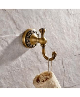 Antique Brass Wall-Mounted Towel & Coat Hook