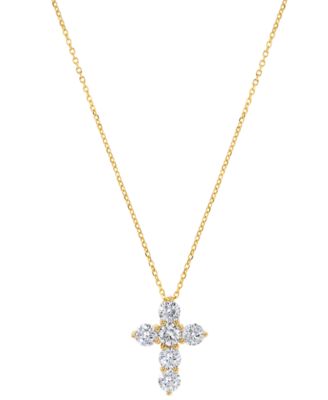 Diamond Cross Pendant Necklace (1 ct. t.w.) in 14k White Gold