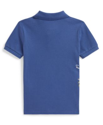Boys' 2-7 Embroidered Mesh Short-Sleeve Polo Shirt