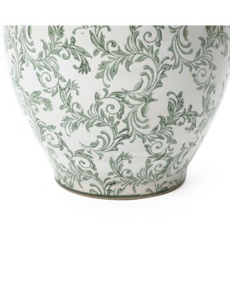  Paisley Ceramic Planter, 11.42" Round, Indoor & Outdoor Flower Pot