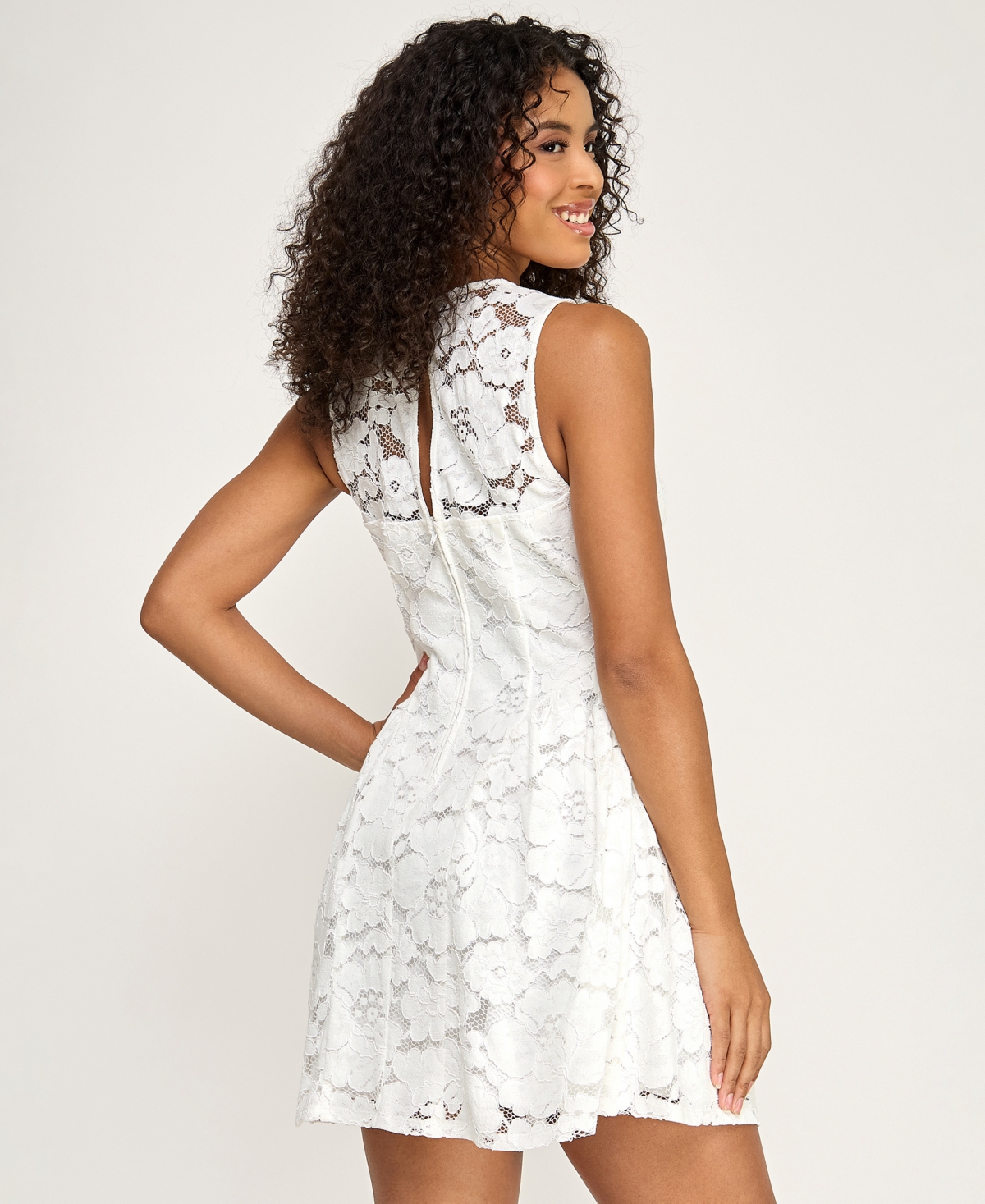 Seni & Cade Women's Crewneck Shirred Mini Dress