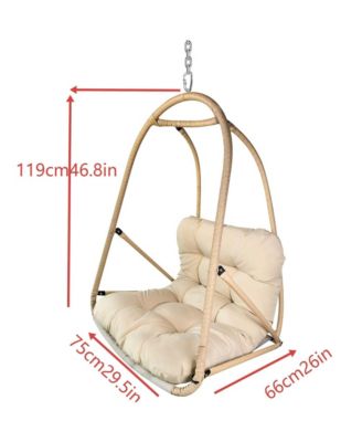 Wicker Rattan Swing Egg Chair without Stand
